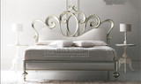 美式实木双人床法式简欧新古典全实木雕刻布艺软包双人公主床婚床