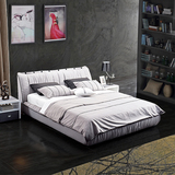 布床 寝尚布艺床 实木框架床 棉麻布艺软床 可拆洗布床 布艺床
