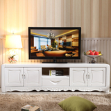 实木电视柜简约现代白色电视机柜子客厅家具组合地柜卧室矮柜包邮
