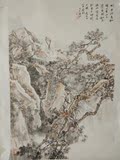 名家字画 中国美协会员 李庆杰 手绘国画 山水人物画4 真品 68x45