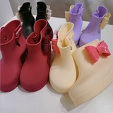 melissa 韩国外贸儿童蝴蝶结雨鞋 梅丽莎防滑塑胶女童春款雨靴