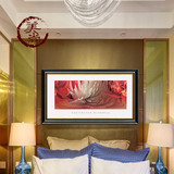 美尚 简约中式客厅墙画沙发背景单幅装饰画 有框画高档风景画创意