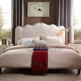 美式乡村风格床 欧式田园布艺床 现代简约时尚1.5米 1.8米双人床