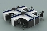 转角办公家具屏风职员办公桌卡座4 6 四人工作位组合办公桌可定制