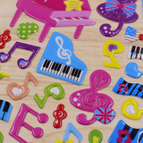 钢琴音符贴纸儿童奖励小粘贴乐器造型贴贴纸创意音乐文具钢琴奖品