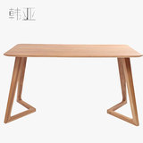 客厅创意咖啡餐桌椅子休闲家用时尚简约个性日式书桌北欧实木曲美