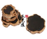 黑檀木雕紫光檀木料原木树根随形底座红木摆件实木茶壶托杯垫特价