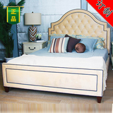 布艺软包床时尚皮床美式软体床宜家储物简约现代欧式床双人床上海