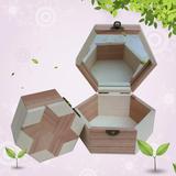 木质心形桌面杂物小物件收纳盒收纳柜木制实木办公室木盒子首饰盒