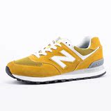 香港 新百倫公司授权2016NB574男子黄色透气运动跑步平底系带男鞋