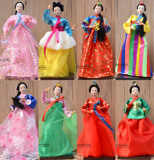 满包邮韩国民俗 人偶娃娃摆件朝鲜族绢人韩国家居装饰礼品工艺品
