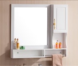 简欧式储物收纳柜组合镜箱卫生间浴室卫浴置物柜实木镜柜带镜子