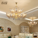 欧式客厅锌合金艺术客厅餐厅简约创意法式枝型led水晶吊灯具