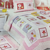 花朵韩国外贸出口纯棉印花床盖床单床垫夏凉被绗缝空调被床上用品