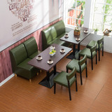 简约现代咖啡厅桌椅组合 奶茶甜品店桌椅 休闲茶餐厅洽谈仿木桌椅