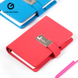 卡杰A6密码本带锁学生日记本手账文具笔记本创意韩国记事本子定制