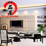 新中式布艺沙发组合现代三人罗汉床榻酒店别墅客厅沙发椅实木家具