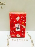 【代购】日本京都 和服绉绸面料 樱花玉兔折叠化妆镜 正红