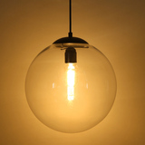 北欧简约透明led玻璃圆球餐厅卧室吧台吊灯个性创意美式乡村风灯