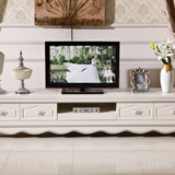 简约现代欧式实木电视柜茶几客厅套房系列象牙白大理石电视柜台面
