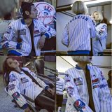 权志龙同款 HBA 韩版外套男原宿风卫衣情侣装 MLB 男女夹克棒球服