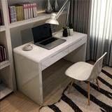 书桌 宜家简约白色钢琴烤漆小户型现代写字台 家用台式办公电脑桌