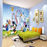 迪士尼乐园大型壁画卡通米奇壁纸墙纸儿童房卧室早教幼儿园背景墙