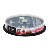 索尼SONY CD-R空白刻录光盘 车用CD刻录光碟cd刻录盘 10片装