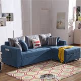 布艺沙发床 可折叠 小户型多功能沙发组合客厅家具转角贵妃沙发