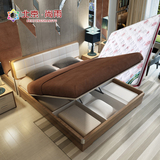 板式床现代简约1.8米1.5米高箱床储物床气动床收纳床衣柜组合家具