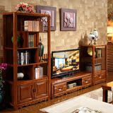 实木电视柜组合简约现代酒柜高低柜矮柜中式地柜客厅家具储物柜子