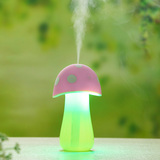 创意蘑菇USB迷你加湿器LED小夜灯家用办公室房间车载空气净化喷雾