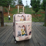 韩版旅行箱皮箱拉杆箱女密码箱万向轮20寸可爱行李箱学生拉箱24寸