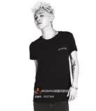 Bigbang权志龙GD杂志同款yeah baby英文字母刺绣黑色短袖男女T恤