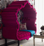 美式实木高档个性软包双人沙发欧式小户型公主时尚创意休闲沙发