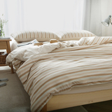 婴儿专用环保彩棉针织四件套纯棉床上床笠被套全棉床单2.2x2.4m