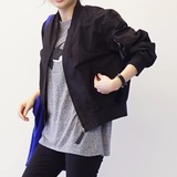 韩国代购2016秋季新款韩版百搭飞行员休闲夹克短款薄外套棒球服女