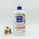 新品正品美国Kiss my face水蜜桃味 4%有机果酸美白身体乳液473ml