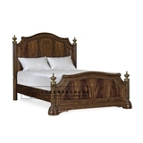 美式高端实木双人床纯铜五金罗马柱别墅大床品牌家具莱克设计定制