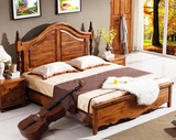 柏木床 美式全实木原木床纯实木高箱储物床1.5/1.8米双人床包安装