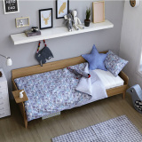 新款小户型单人床1米宜家儿童老人床北欧现代板式床实木沙发床