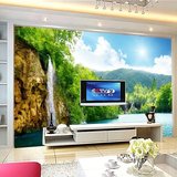 3D无缝高清立体山水风景壁画电视背景墙客厅沙发卧室墙纸壁画