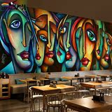 3D立体抽象客厅电视背景墙壁纸壁画毕加索油画KTV餐厅无纺布墙纸