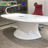 上海办公家具新款白色烤漆高档老板总裁桌 主管桌大班台简约时尚