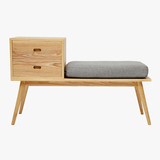 创意北欧风格换鞋凳 实木卧室床尾凳 现代简约储物收纳柜 沙发凳
