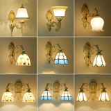 欧式壁灯LED卧室客厅双头床头灯阳台过道客厅复古地中海墙壁灯具