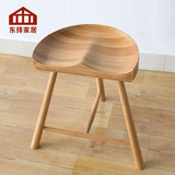 北欧宜家实木橡木凳子板凳简约现代时尚创意沙发凳坐凳马鞍凳椅子