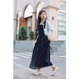 mimius2016夏季女装新款裙子韩版显瘦中长款甜美背带连衣裙M5972
