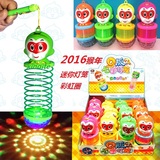 创意儿童礼物发光灯笼彩虹圈玩具猴子夜光魔力塑料手提弹簧圈批发