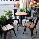 咖啡店休闲桌椅loft复古主题西餐厅桌椅 奶茶店酒吧户外阳台桌椅